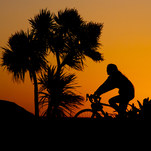 Sandbanks cyclist